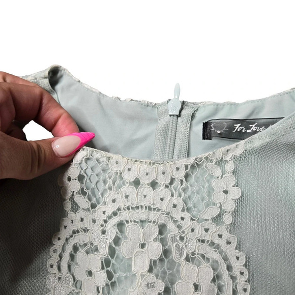 For Love & Lemons Blue Bell Lace Romper - Picture 5 of 10